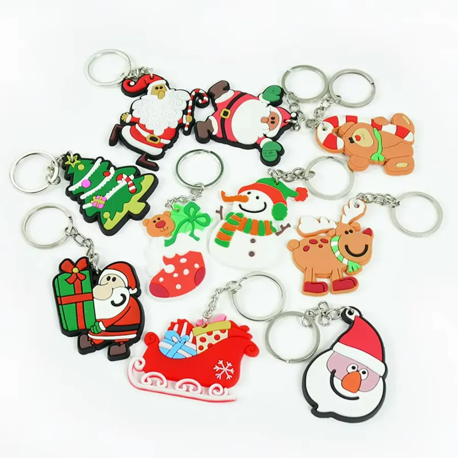 Keychain | Cartoon Santa | Christmas — wholesale Keychains & Charms by the case