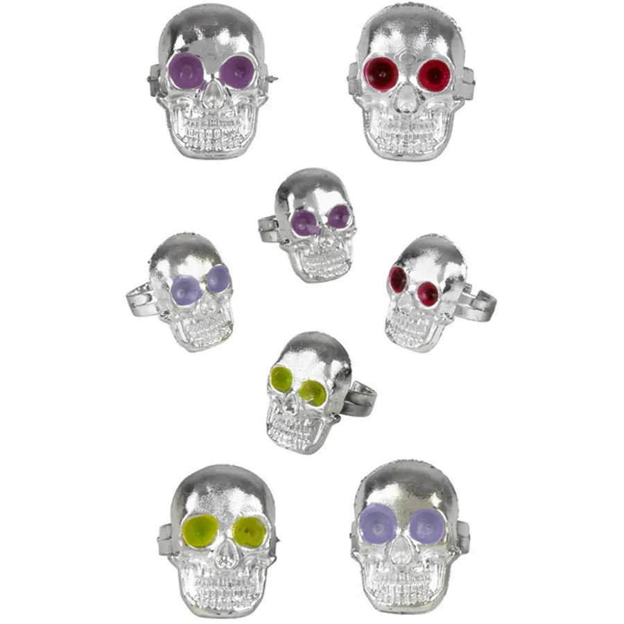 Keeraft Silver Plastic Skull Ring - Hall Keeraft Home Gifts — wholesale Bags & Backpacks by the case