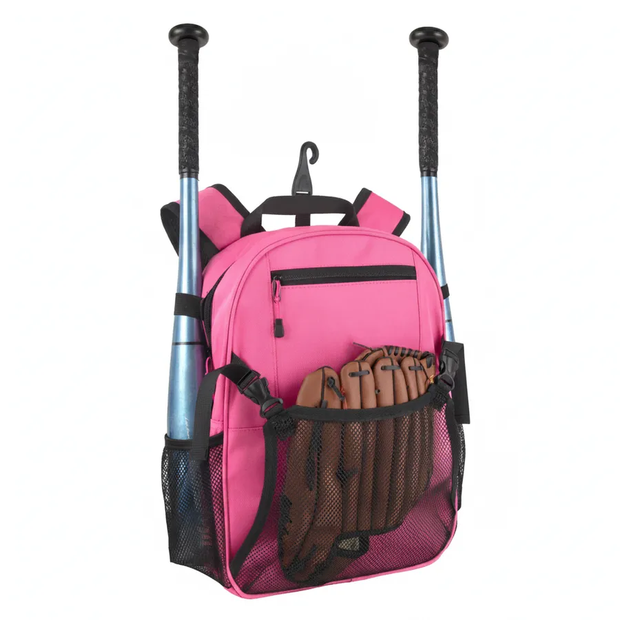Kids Baseball Backpack - Pink Youth Softball & Sports Gear Bag — wholesale Bags & Backpacks by the case