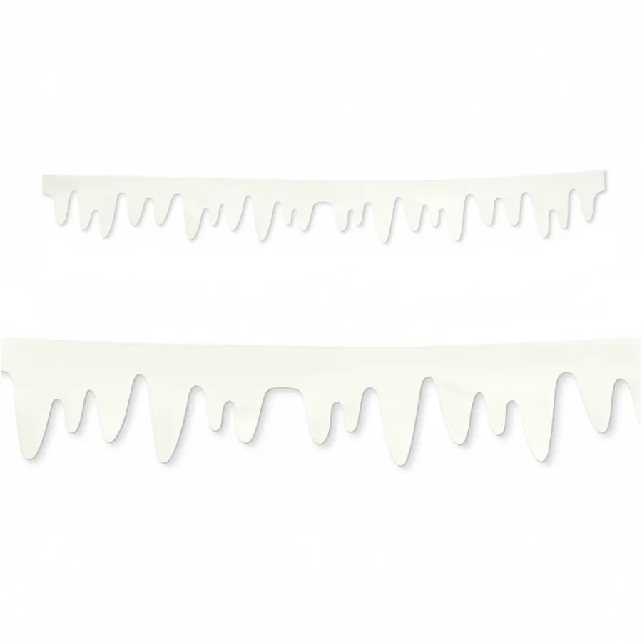 White Fabric Icicle Garland - 8ft Hanging Winter Wonderland Holiday Decor — wholesale Seasonal & Holiday by the case