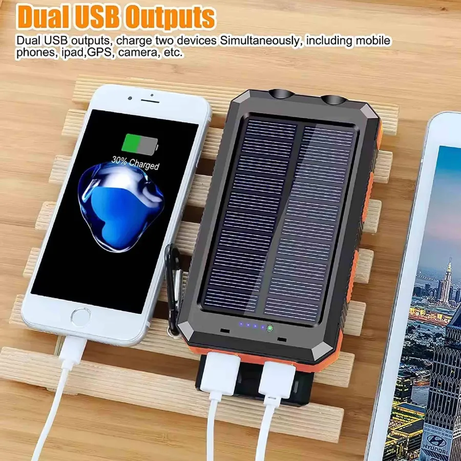 Solar Power Bank LED Light 10000mAh — Gullee Gadgets Outdoor — wholesale Tech & Gadgets by the case