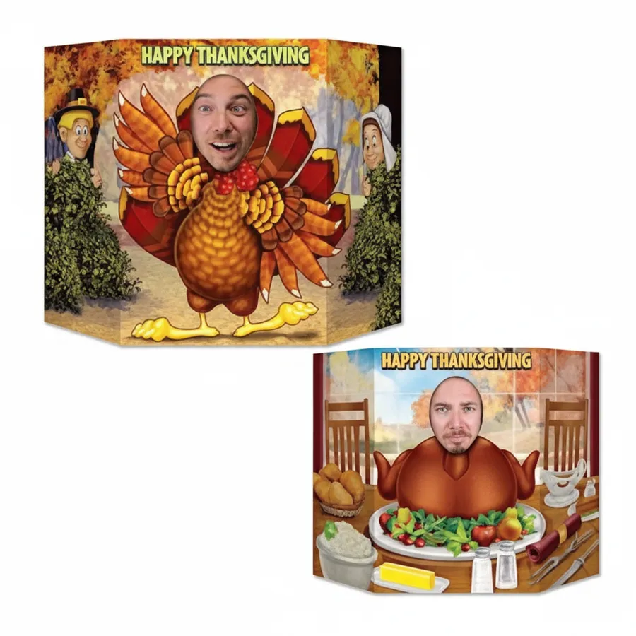 Rustic Thanksgiving Photo Stand - Tall Autumn Seasonal Home Decor Accent — wholesale Seasonal & Holiday by the case