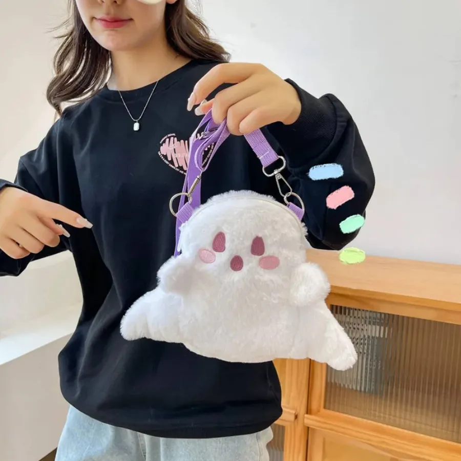 Little Ghost Large Capacity Plush Backpack For Kids — wholesale Plush & Squishies by the case