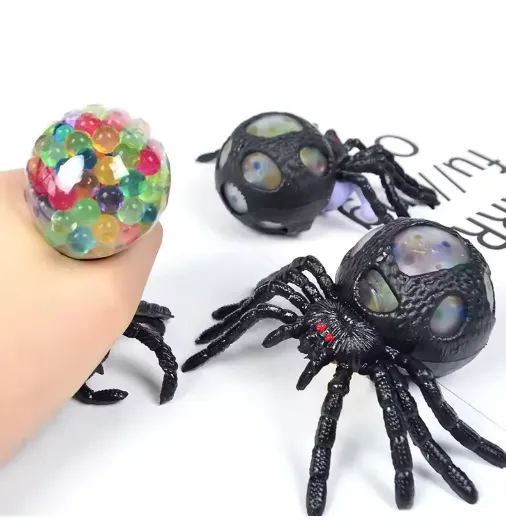 Squishy Toy Black Spider - Halloween Sensory Fidget Stress Ball — wholesale Fidgets & Sensory by the case