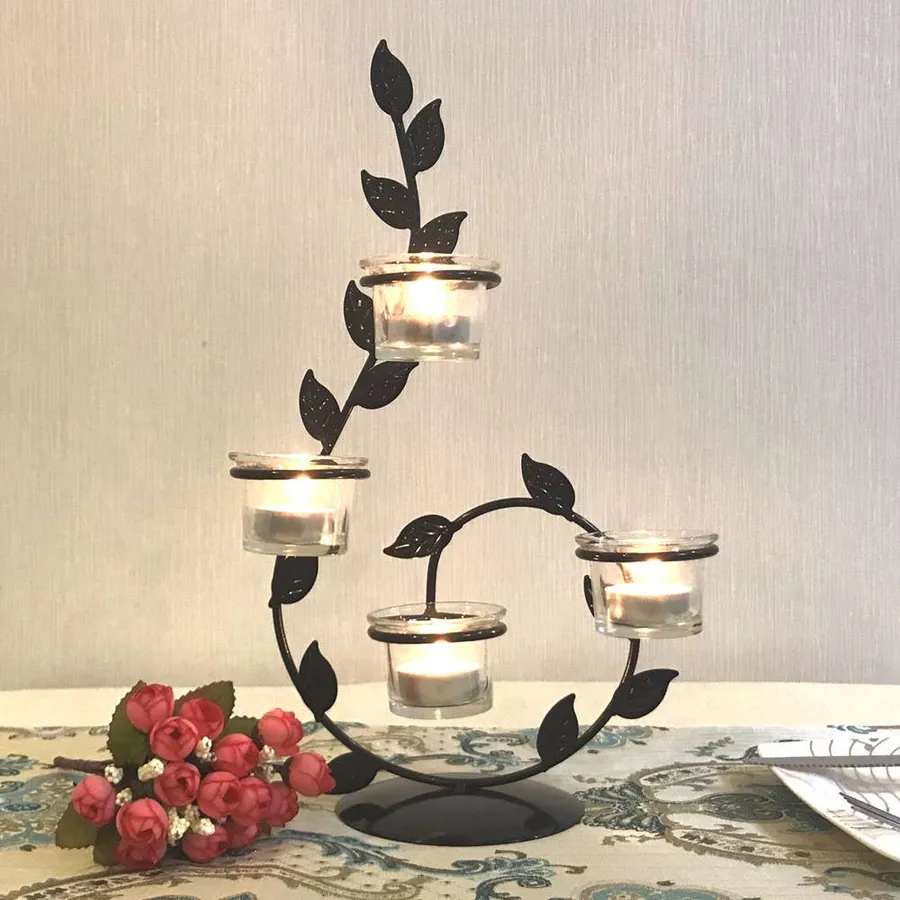 European Metal Leaf Candle Holder – Wedding & Home Décor — wholesale Home & Décor by the case
