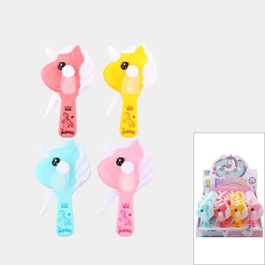 Portable Unicorn Hand Pressure Fan Kids Toy For Christmas — wholesale Seasonal & Holiday by the case