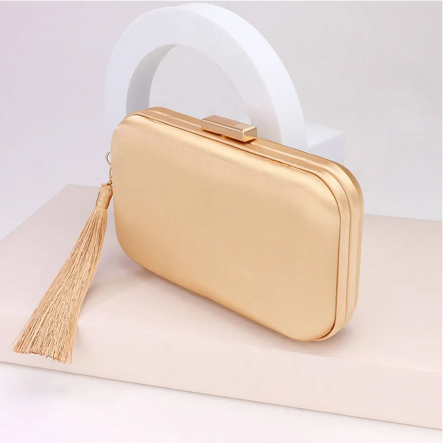 Women's Tassel Clutch Bag - Pointed Crossbody, Assorted Colors — wholesale Bags & Backpacks by the case