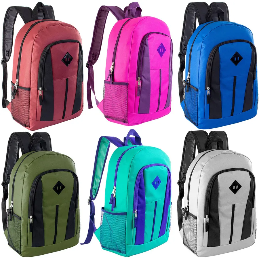 Kids Easter Backpack - Assorted Pastel Colors, 17-Inch (6-Pack) — wholesale Seasonal & Holiday by the case
