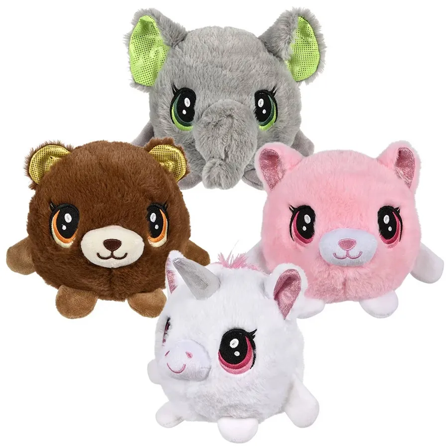 Round Plush Stuffed Kids Toy - Assorted — wholesale Plush & Squishies by the case