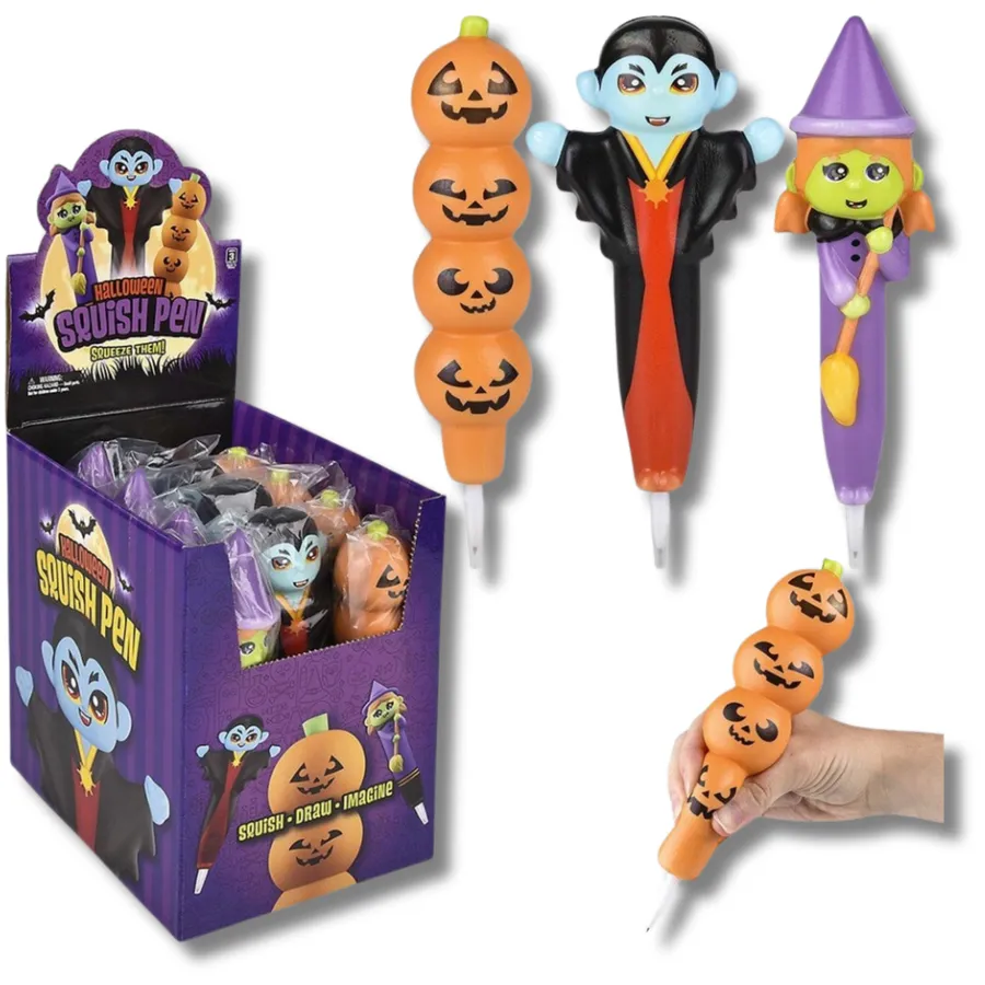 Spooky Squishy Fidgety Pen For Kids - Assorted — wholesale Fidgets & Sensory by the case