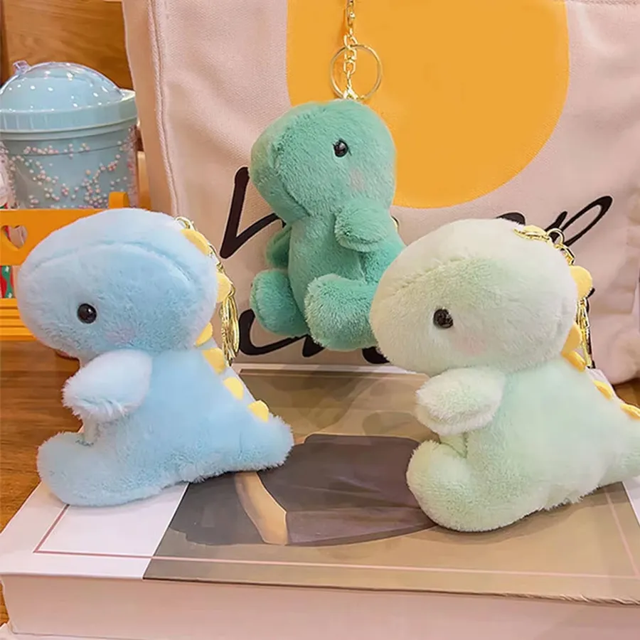 Dinosaur Soft Plush Doll Pendant Keychain Toy - Assorted — wholesale Plush & Squishies by the case