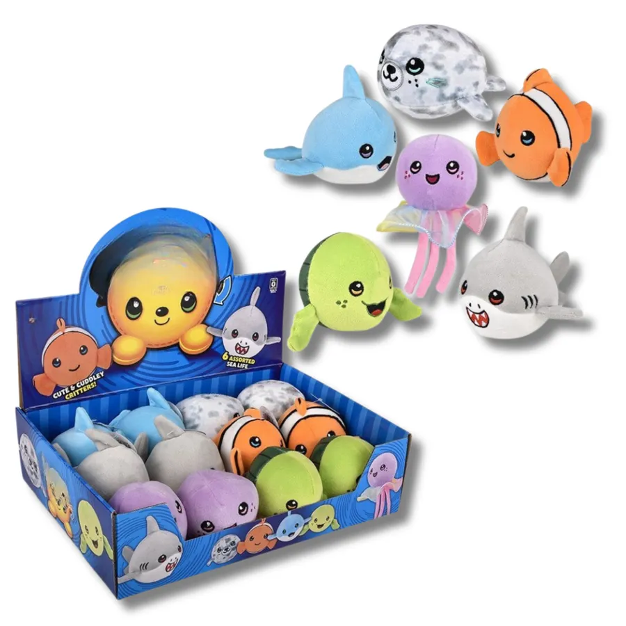 Sea Life Themed Plush Stuffed Kids Toy - Assorted — wholesale Plush & Squishies by the case