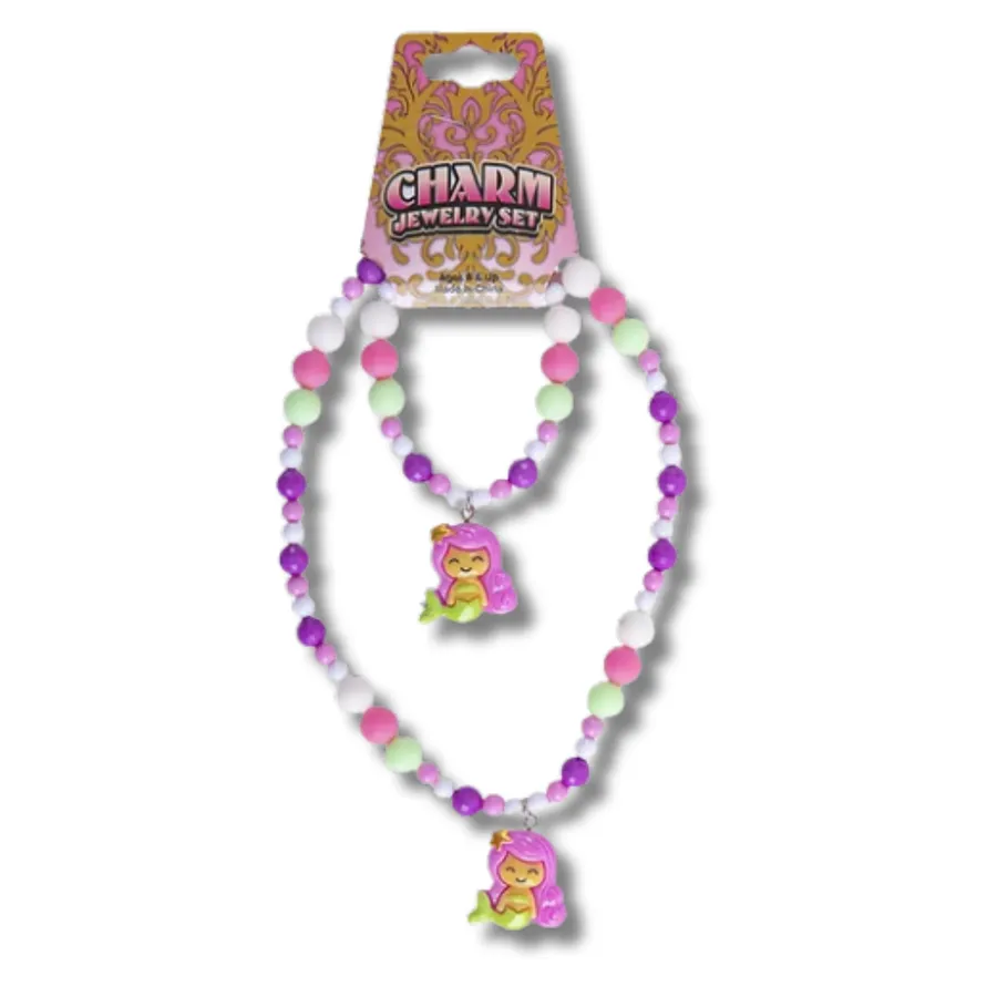 Charm Jewelry Set For Kids - Assorted — wholesale Keychains & Charms by the case