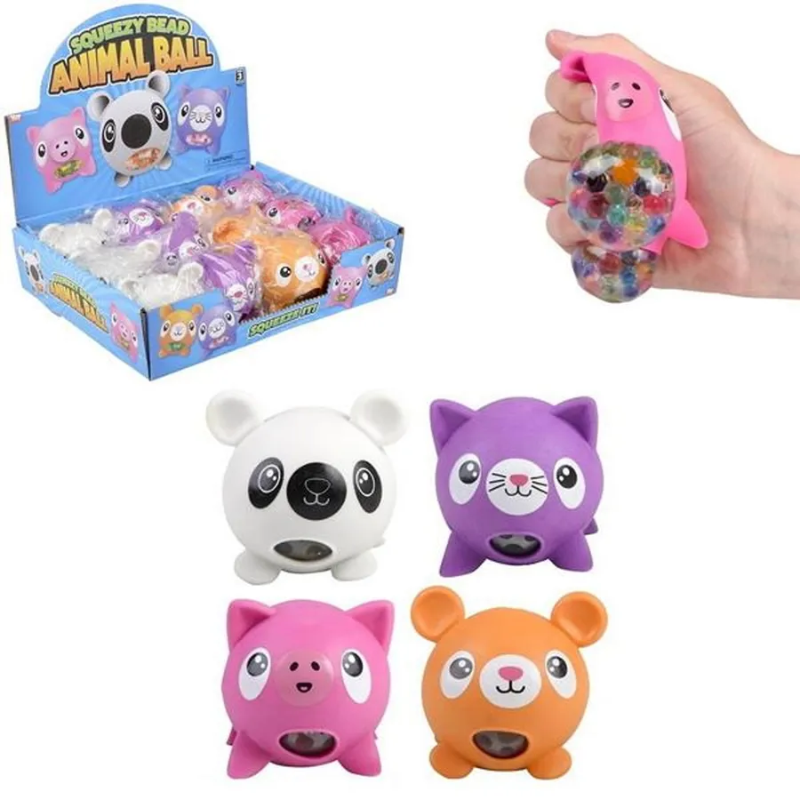 New Mini Animal Mix Filled with Water Beads Squish Easter — wholesale Plush & Squishies by the case