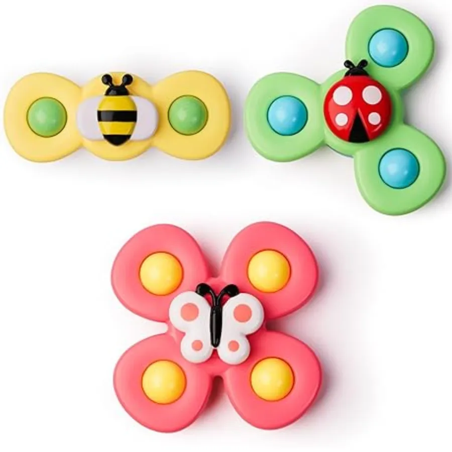 Suction Cup Fidget Spinner Kids Toy- Assorted — wholesale Fidgets & Sensory by the case