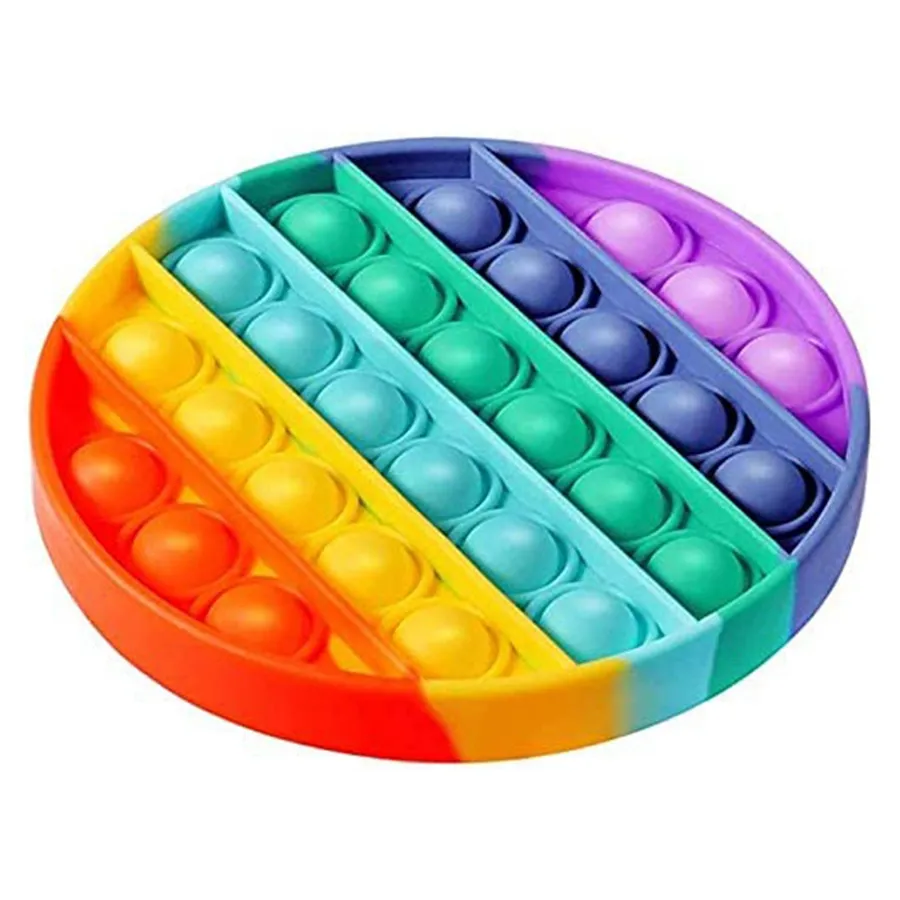 Sensory Toy Rainbow Circle Pop It Fidget Toy Set (4-Pack) — wholesale Fidgets & Sensory by the case