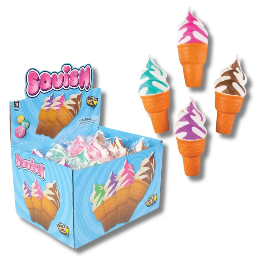 Ice Cream Squishy Squeeze Fidget Kids Toy- Assorted — wholesale Fidgets & Sensory by the case