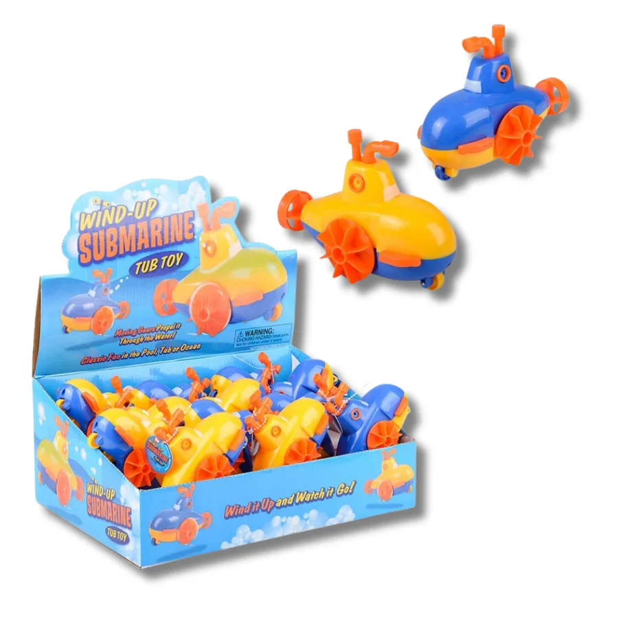 Wind Up Submarine Water Kids Toy - Assorted — wholesale Toys & Games by the case