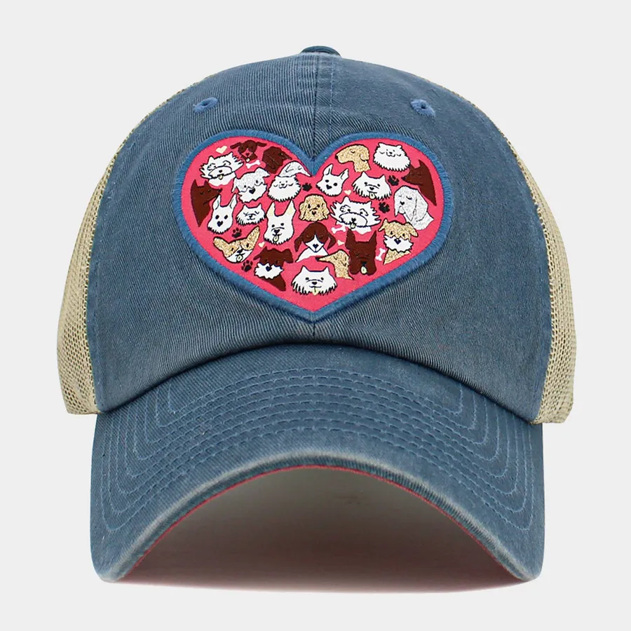 Floral Pattern Heart Pointed Baseball Cap - Assorted — wholesale Apparel & Accessories by the case