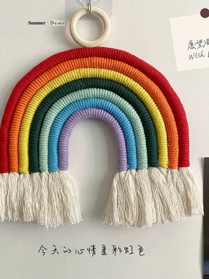 Rainbow Wall Ornaments - Hand-Woven Decor - Home Decor — wholesale Home & Décor by the case