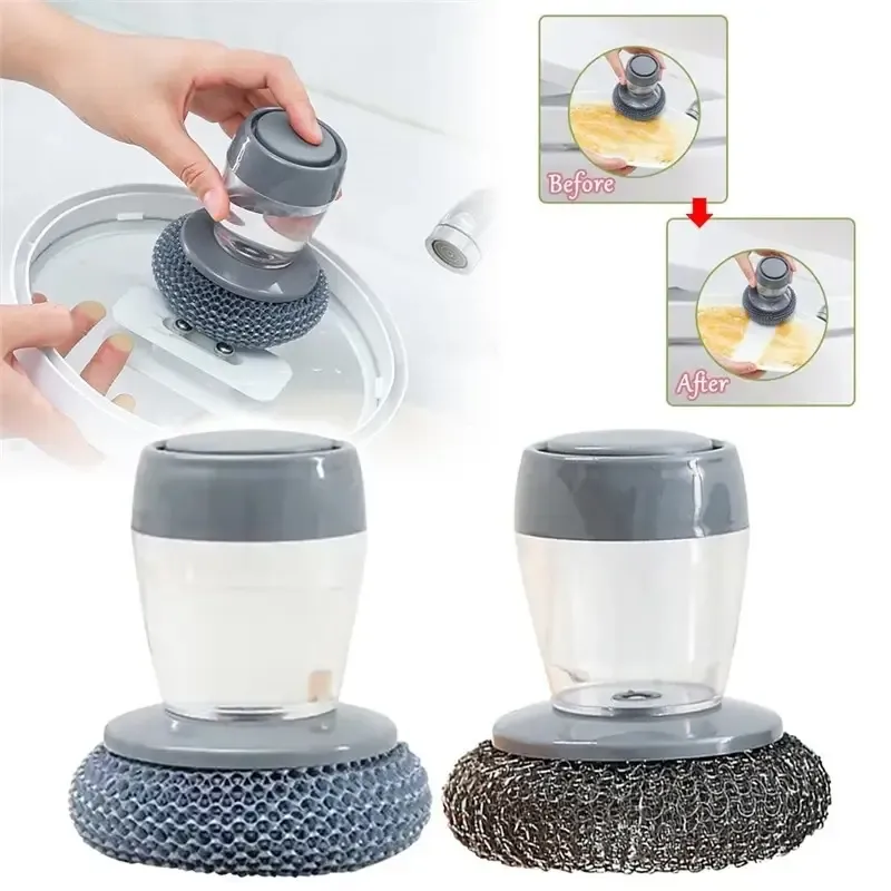Soap Dispensing Dish Brush — Gullee Gadgets Ergonomic Palm — wholesale Beauty & Personal Care by the case