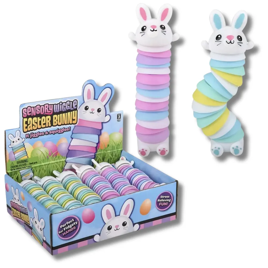 Bunny Fidget Caterpillar Kids Toy- Assorted — wholesale Fidgets & Sensory by the case