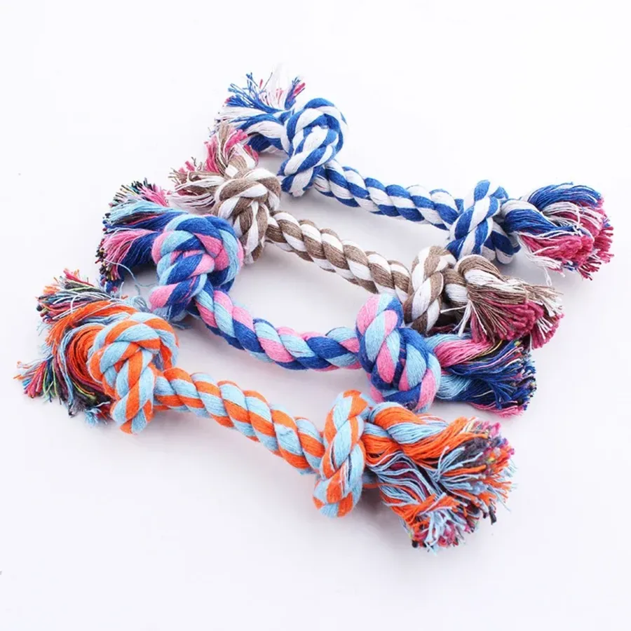 Cotton Knot Rope Dog Chew Toy - Teeth Cleaning Pet Supplies — wholesale Pet by the case
