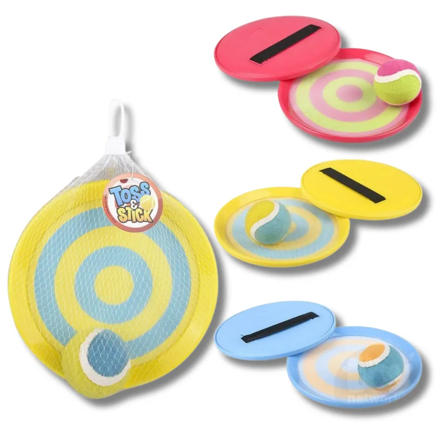 Toss & Stick Beach Funny Ball Game- Assorted — wholesale Toys & Games by the case