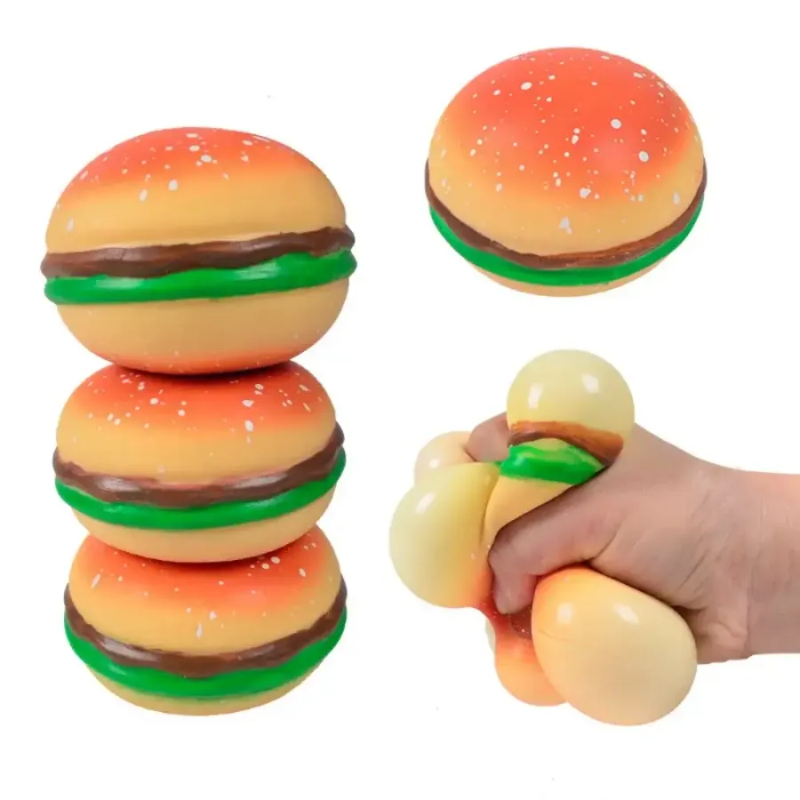 Hamburger Squishy Toy – Funny Stress Relief Fidget Toy — wholesale Fidgets & Sensory by the case