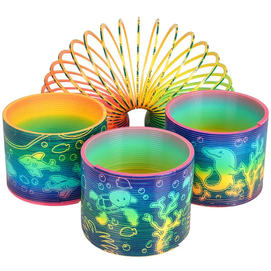 Aquatic Animal Print Coil Spring 3'' For Kid — wholesale Fidgets & Sensory by the case