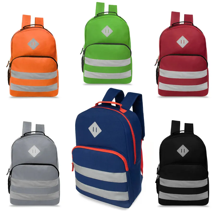 17'' Reflective Side Mesh Back To School Bags For Kids — wholesale Bags & Backpacks by the case
