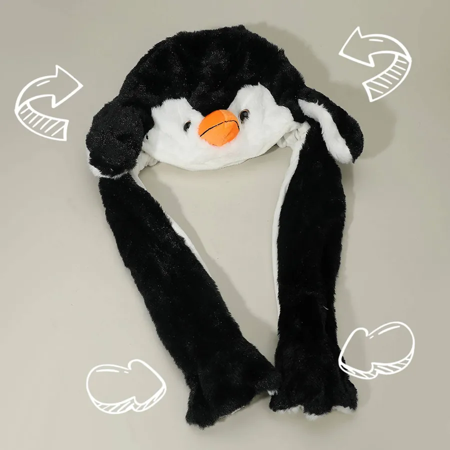 Penguin Plush Ear Winter Hat For Kids — wholesale Plush & Squishies by the case