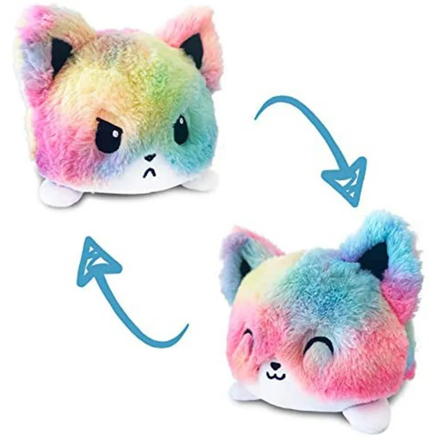 Reversible Rainbow Cat Soft Plush Kids Toy — wholesale Plush & Squishies by the case