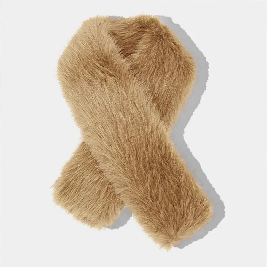 Faux Fur Scarf - Fluffy Plush Winter Neck Warmer, Assorted Colors — wholesale Fidgets & Sensory by the case