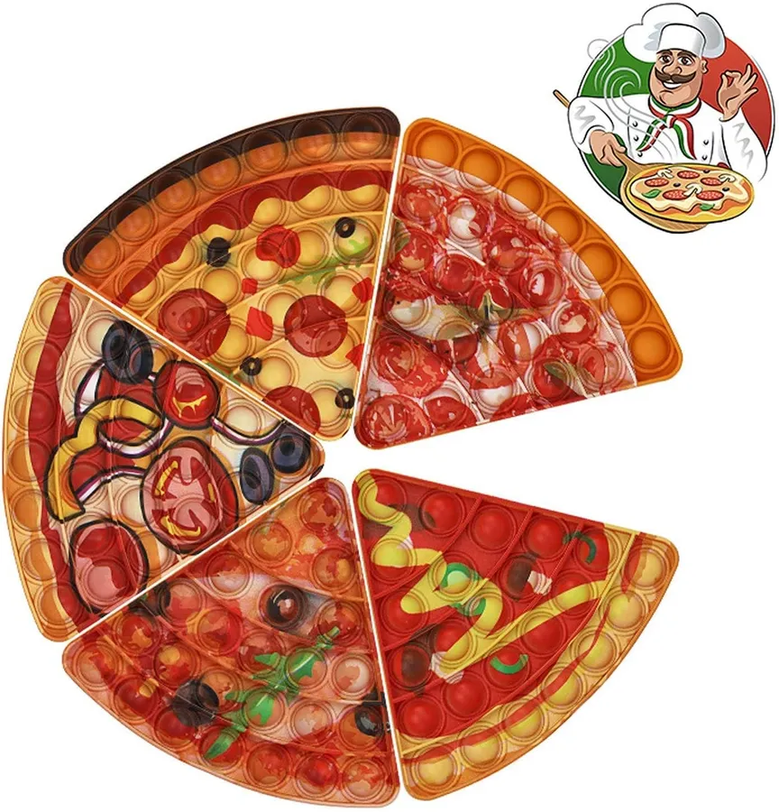 Pizza Pop It Fidget Kids Toy In Bulk — wholesale Fidgets & Sensory by the case