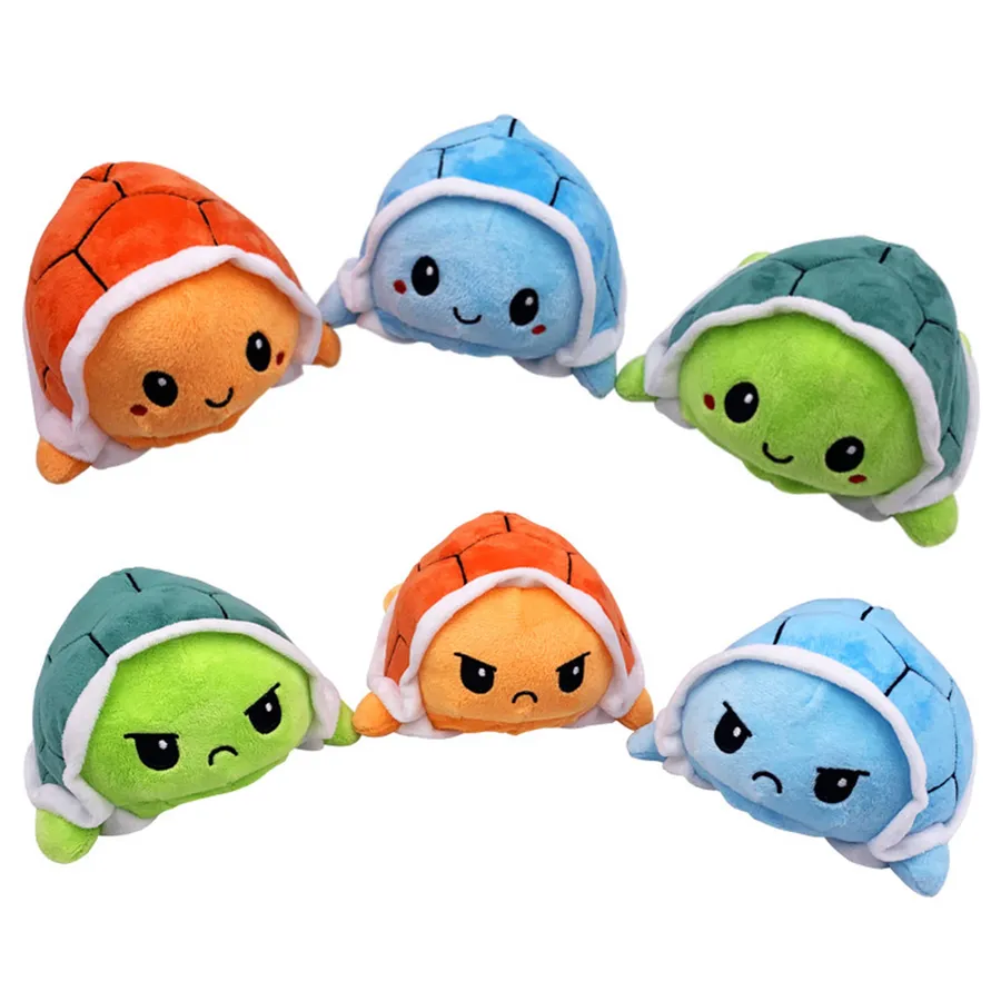 Turtle Flip Soft Plush Stocking Stuffer Kids Toys- Assorted — wholesale Plush & Squishies by the case
