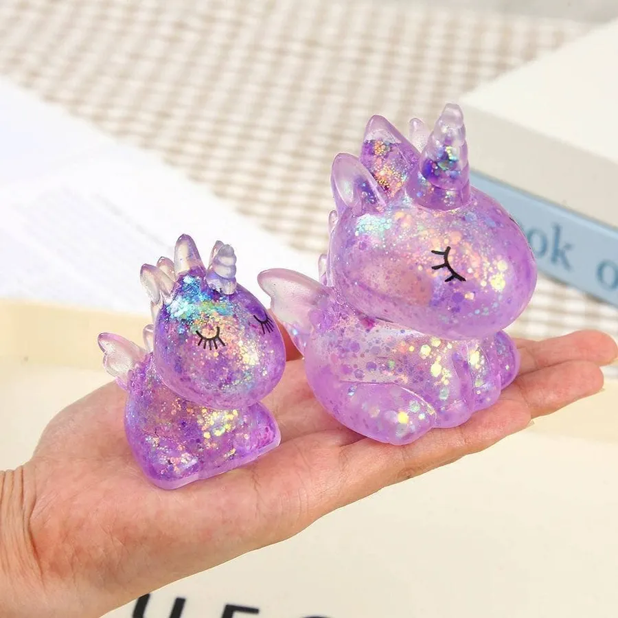 Squishy Unicorn Glitter Stress Ball - Sensory Fidget Toy (Assorted) — wholesale Fidgets & Sensory by the case