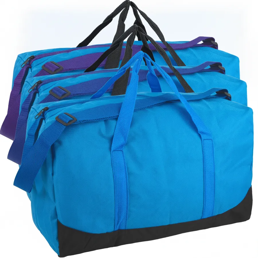 Unisex Weekender Bag - Classic Travel Duffle, Assorted Blue, 17-Inch — wholesale Bags & Backpacks by the case