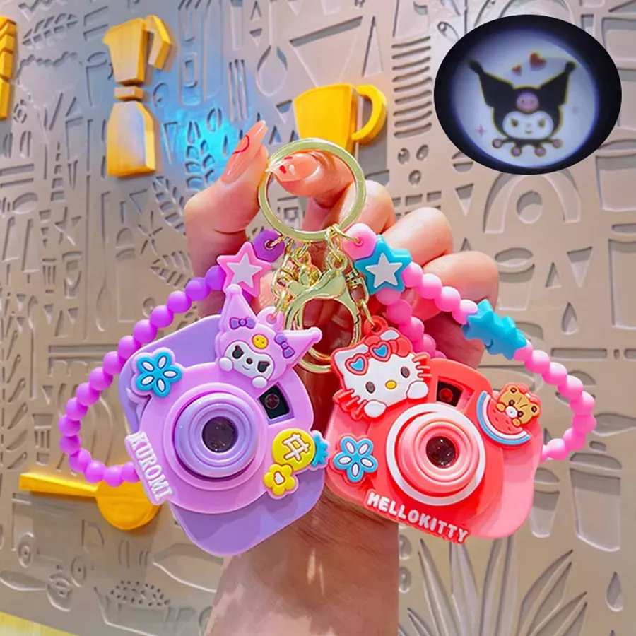 Cute Cartoon Light Up Projection Camera Keychain - Assorted — wholesale Keychains & Charms by the case