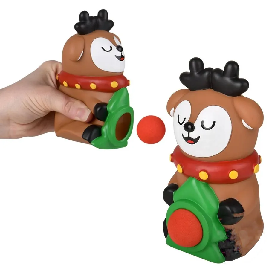 Santa Reindeer Foam Ball Blaster Kids Toy — wholesale Toys & Games by the case