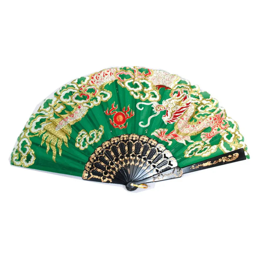 Handheld Folding Fan - Traditional Bamboo with Assorted Patterns, 10-Inch — wholesale More Wholesale Goods by the case