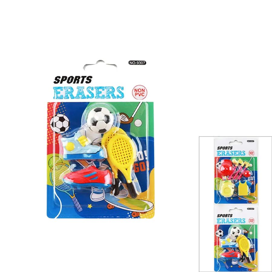 Sports Themed Soccer Golf 3D Mini Erasers — wholesale Stationery & Office by the case