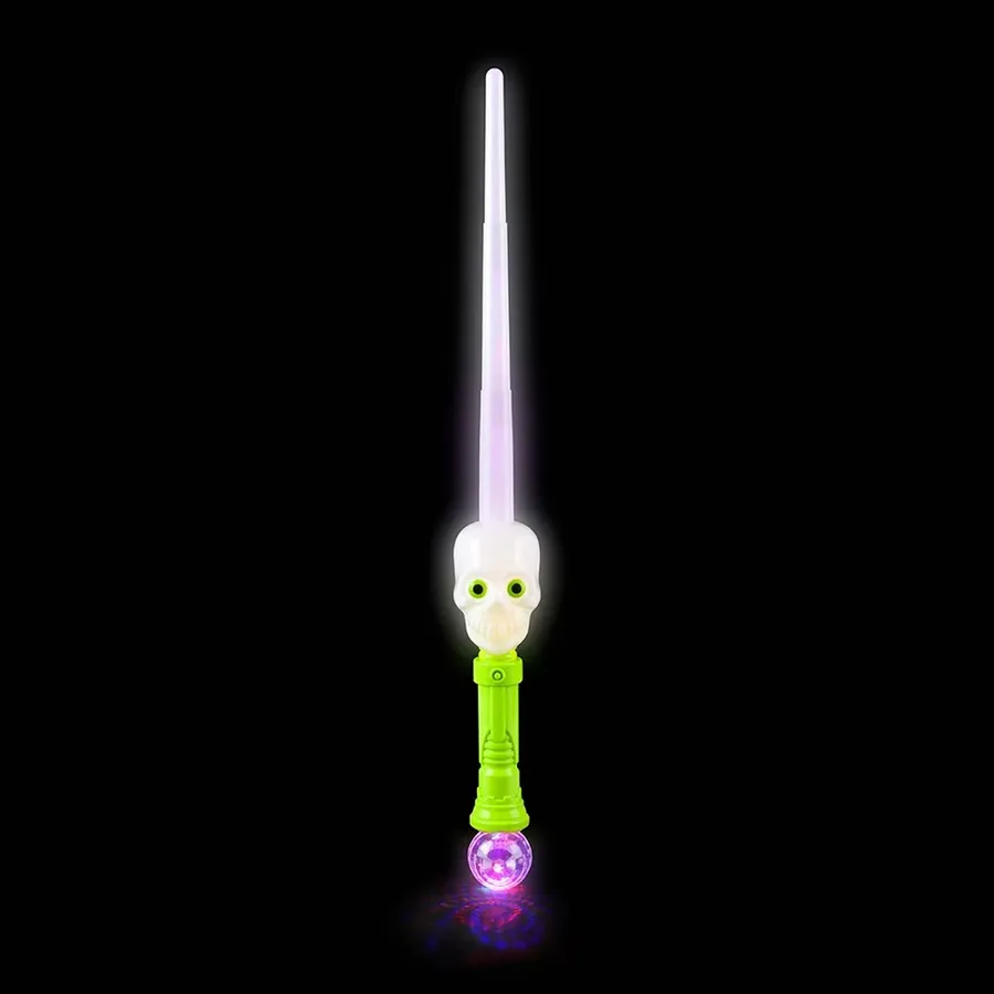 Skull Glow & Light-Up Wands Kid Toys Halloween — wholesale Seasonal & Holiday by the case