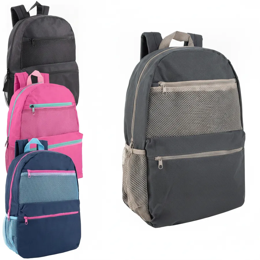 Everyday Backpack - Double Pocket Commuter Bag, 17-Inch — wholesale Bags & Backpacks by the case