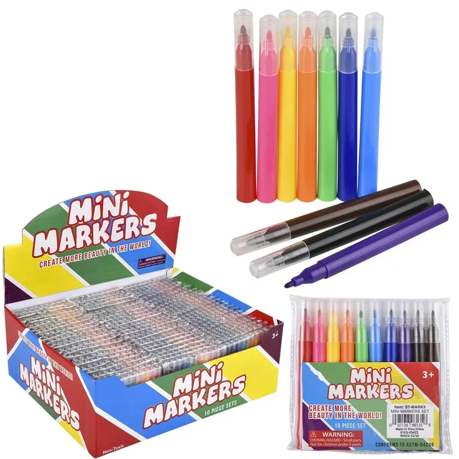 Mini Markers Back To School Kids Toys- Assorted — wholesale Stationery & Office by the case