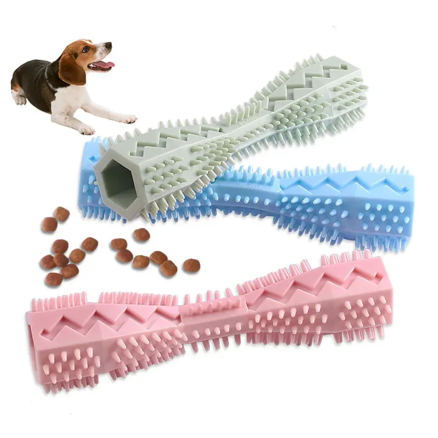 Dog Toothbrush Chew Toy - Soft Rubber, Teeth Cleaning — wholesale Pet by the case