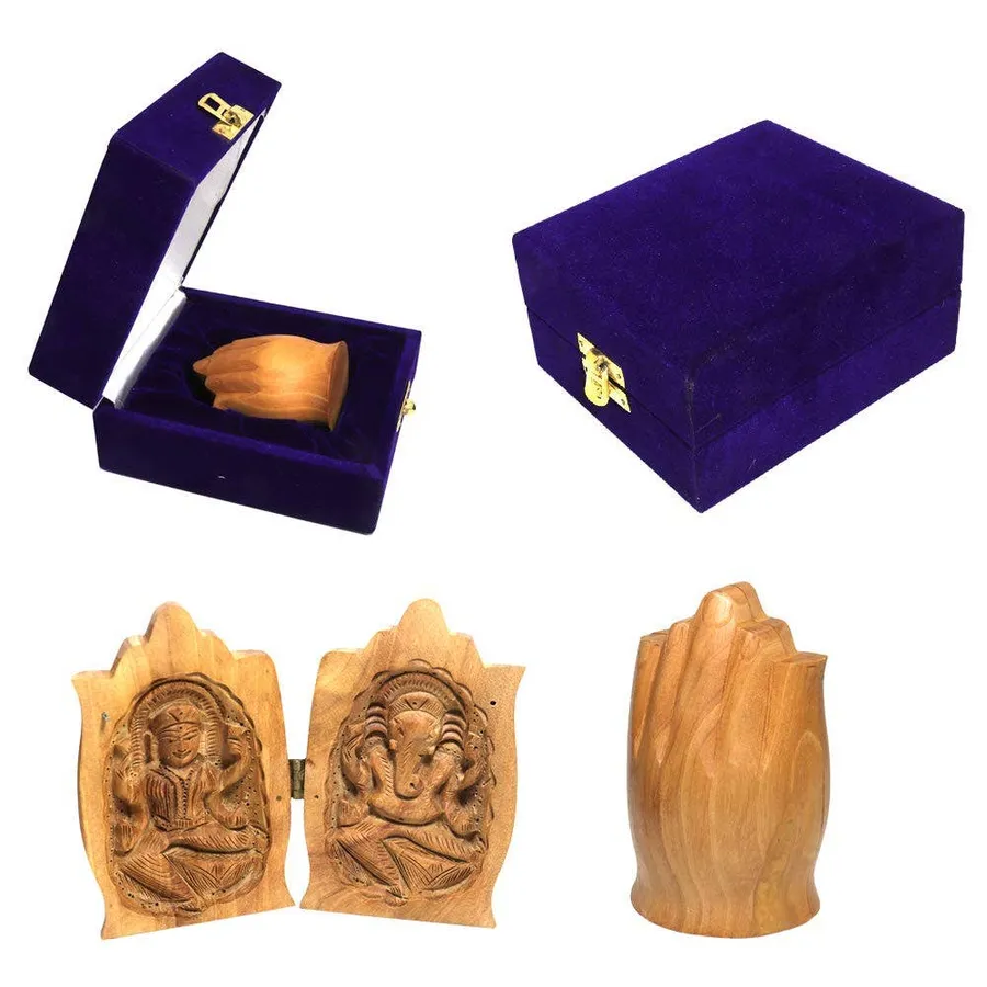 Wooden Handcrafted Ganesh Laxmi Idol — wholesale Toys & Games by the case