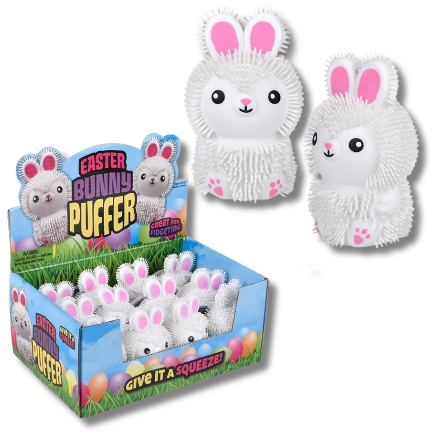 Happy Easter Soft Puffer Bunny Fidget Kids Toy — wholesale Fidgets & Sensory by the case