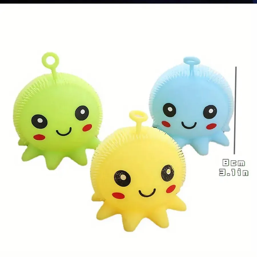 Sensory Fidget Toy - Light Up Yo-Yo Octopus, Assorted Colors — wholesale Fidgets & Sensory by the case