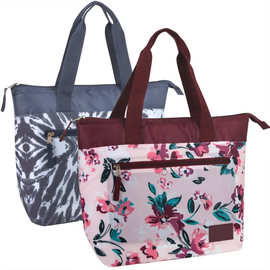 Back To School Printed Tie Dye Lunch Tote Bags - Assorted — wholesale Bags & Backpacks by the case